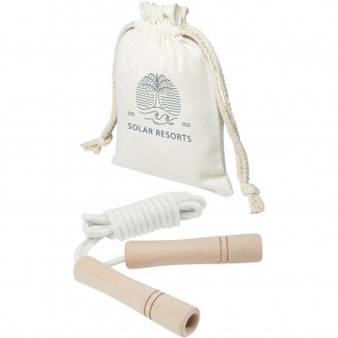 Logotrade promotional items photo of: Denise wooden skipping rope in cotton pouch