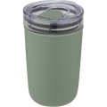 Bello 420 ml glass tumbler with recycled plastic outer wall, Heather green