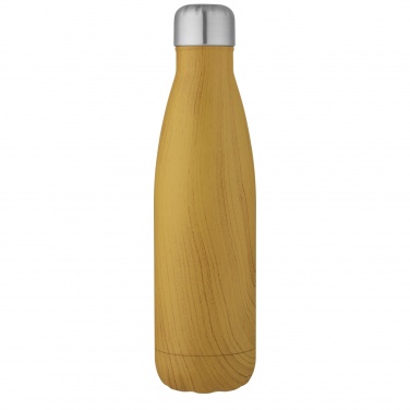 Logo trade promotional items image of: Cove 500 ml vacuum insulated stainless steel bottle with wood print