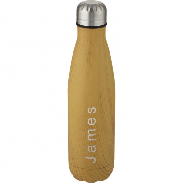 Logo trade corporate gift photo of: Cove 500 ml vacuum insulated stainless steel bottle with wood print