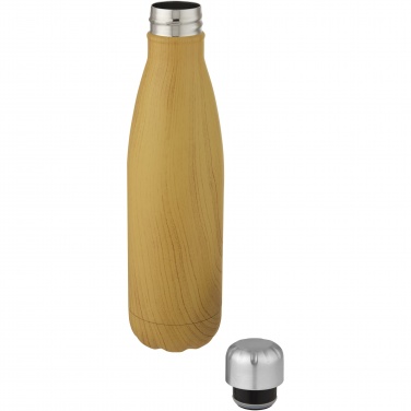 Logo trade corporate gifts image of: Cove 500 ml vacuum insulated stainless steel bottle with wood print