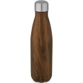 Cove 500 ml vacuum insulated stainless steel bottle with wood print, Wood