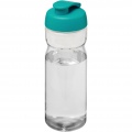 H2O Active® Base Tritan™ 650 ml flip lid sport bottle, Transparent clear / Aqua blue