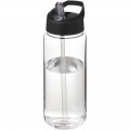 H2O Active® Octave Tritan™ 600 ml spout lid sport bottle, Transparent clear / Solid black