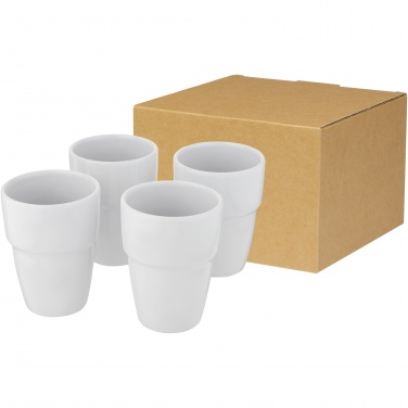 Logo trade business gifts image of: Staki 4-piece 280 ml stackable mug gift set