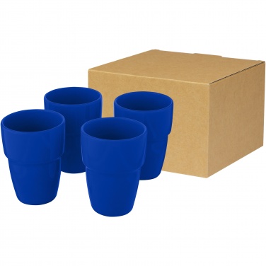 Logo trade promotional gifts image of: Staki 4-piece 280 ml stackable mug gift set