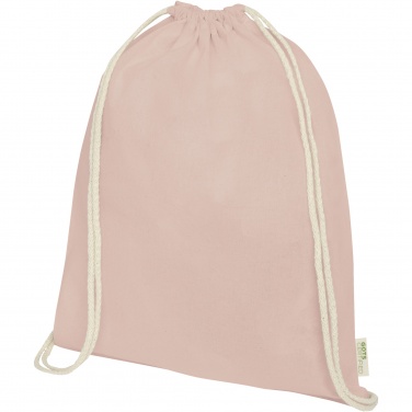 Logo trade promotional giveaway photo of: Orissa 140 g/m² organic cotton drawstring bag 5L