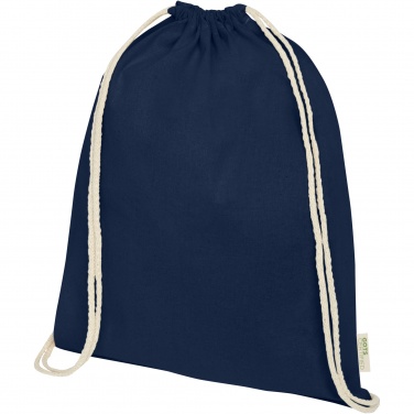 Logo trade corporate gift photo of: Orissa 140 g/m² organic cotton drawstring bag 5L