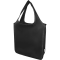 Ash RPET large foldable tote bag 14L, Solid black