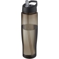 H2O Active® Eco Tempo 700 ml spout lid sport bottle, Solid black / Charcoal