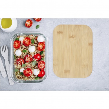 Logotrade promotional item picture of: Roby glass lunch box with bamboo lid