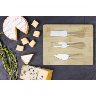 Logotrade corporate gift picture of: Ement bamboo cheese board and tools