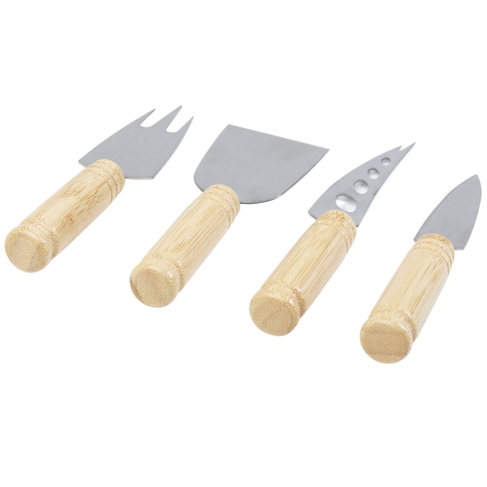 Logotrade promotional merchandise picture of: Cheds 4-piece bamboo cheese set