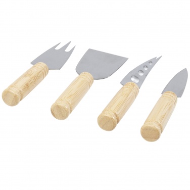 Logotrade advertising product image of: Cheds 4-piece bamboo cheese set