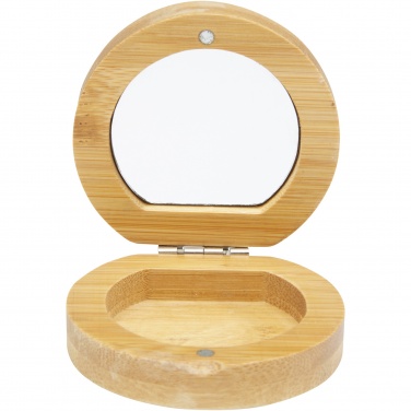 Logo trade promotional merchandise photo of: Afrodit bamboo pocket mirror