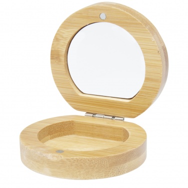 Logo trade promotional merchandise picture of: Afrodit bamboo pocket mirror