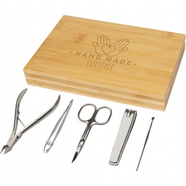 Logo trade corporate gifts picture of: Ladia 5-piece bamboo manicure set