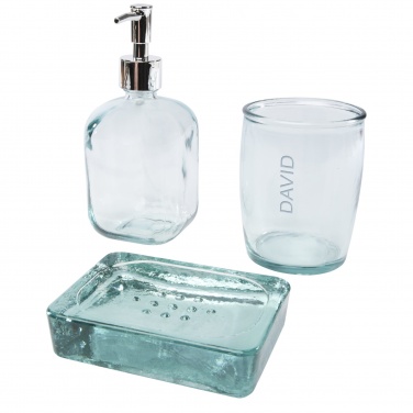 Logo trade promotional products picture of: Jabony 3-piece recycled glass bathroom set