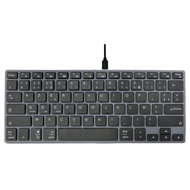 Logo trade promotional gifts image of: Hybrid performance Bluetooth keyboard - AZERTY