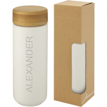 Logo trade advertising products image of: Lumi 300 ml ceramic tumbler with bamboo lid