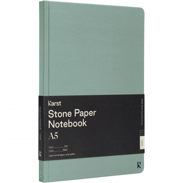 Logo trade promotional items picture of: Karst® A5 stone paper hardcover notebook - lined