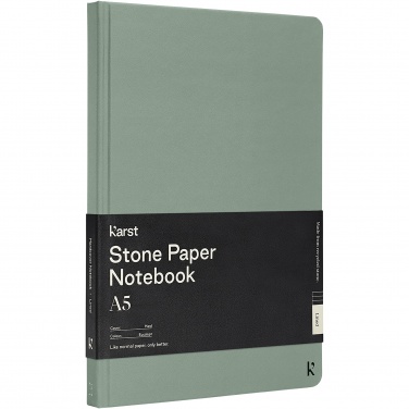 Logo trade corporate gifts picture of: Karst® A5 stone paper hardcover notebook - lined