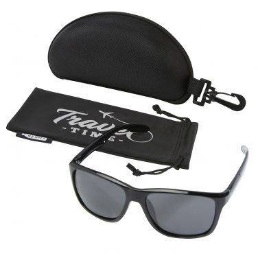 Logo trade promotional giveaways image of: Eiger polarized sunglasses in recycled PET casing