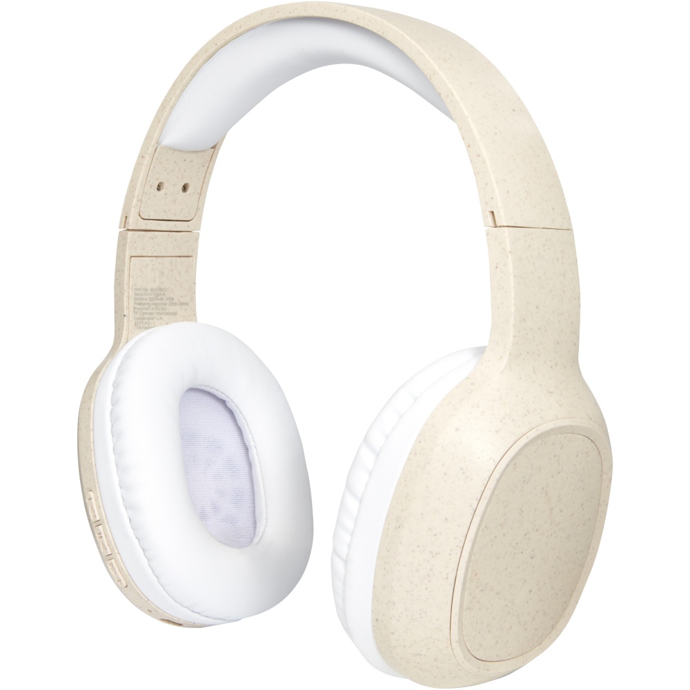 Logotrade corporate gift image of: Riff wheat straw Bluetooth® headphones with microphone