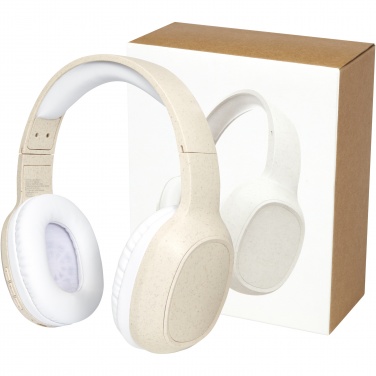 Logo trade business gift photo of: Riff wheat straw Bluetooth® headphones with microphone