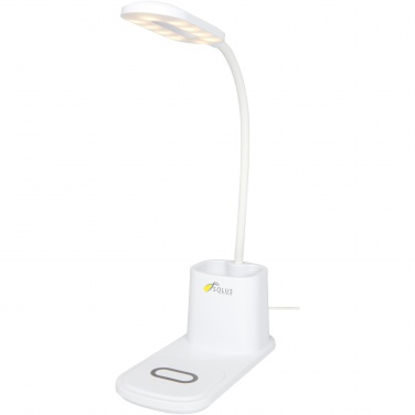 Logo trade promotional items image of: Bright desk lamp and organizer with wireless charger