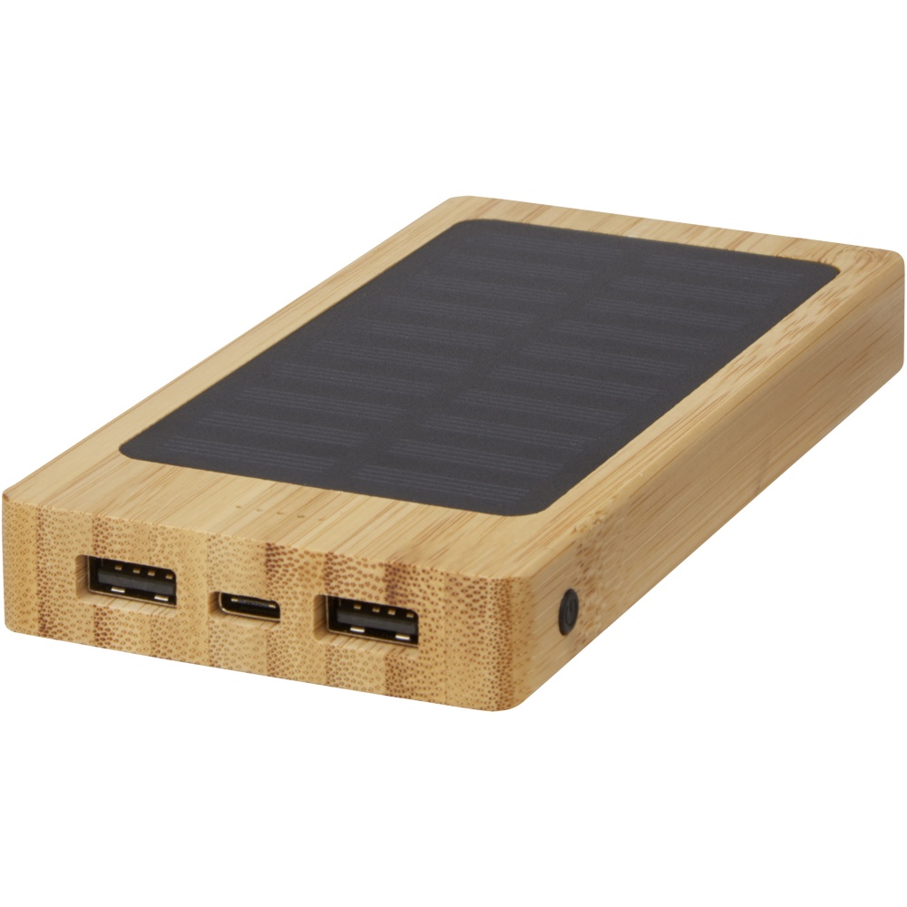 Logotrade advertising product picture of: Alata 8000 mAh bamboo solar power bank