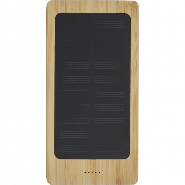 Logotrade promotional item image of: Alata 8000 mAh bamboo solar power bank