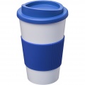 Americano® 350 ml insulated tumbler with grip, Mid blue / White