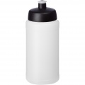 Baseline® Plus 500 ml bottle with sports lid, Solid black / Transparent white