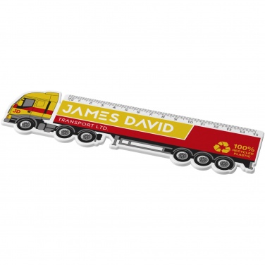 Logo trade promotional products picture of: Tait 15 cm lorry-shaped recycled plastic ruler