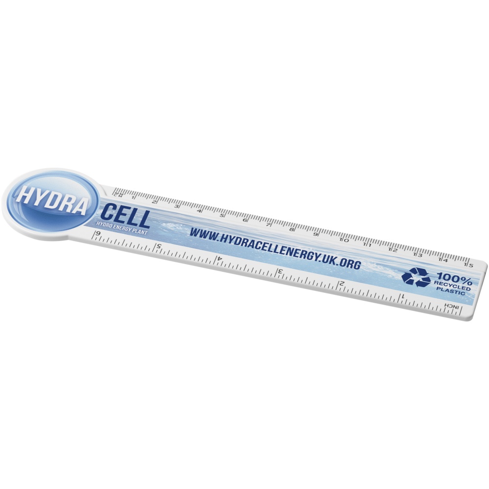 Logotrade promotional merchandise photo of: Tait 15 cm circle-shaped recycled plastic ruler 