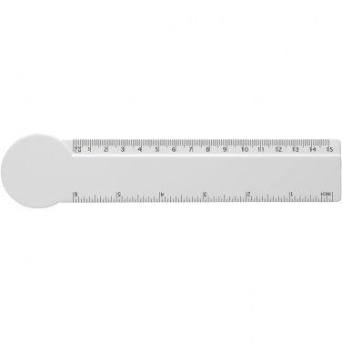 Logo trade advertising products picture of: Tait 15 cm circle-shaped recycled plastic ruler 