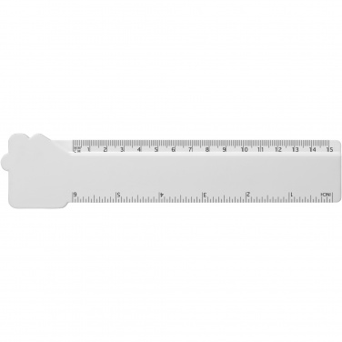 Logotrade promotional product image of: Tait 15 cm house-shaped recycled plastic ruler