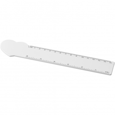 Logo trade promotional products picture of: Tait 15 cm heart-shaped recycled plastic ruler