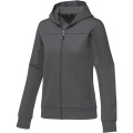 Nubia women's performance full zip knit jacket, Storm grey