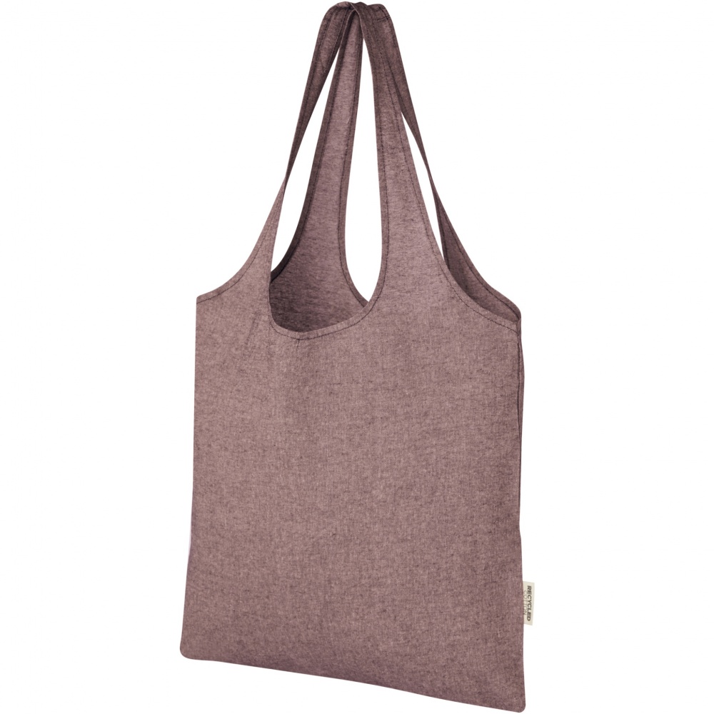 Logo trade promotional product photo of: Pheebs 150 g/m² recycled cotton trendy tote bag 7L