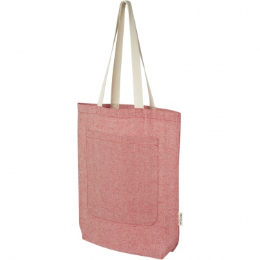 Logotrade promotional giveaway picture of: Pheebs 150 g/m² recycled cotton tote bag with front pocket 9L