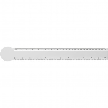 Logo trade promotional giveaways image of: Tait 30cm circle-shaped recycled plastic ruler