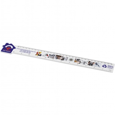 Logotrade advertising product picture of: Tait 30cm house-shaped recycled plastic ruler