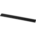 Refari 30 cm recycled plastic ruler, Solid black