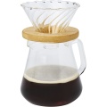 Geis 500 ml glass coffee maker, Transparent / Natural