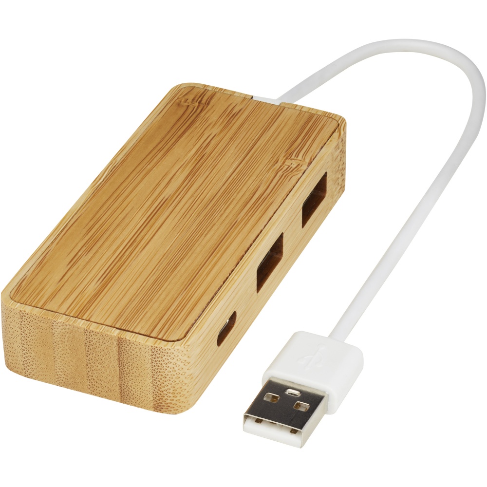 Logotrade promotional gift picture of: Tapas bamboo USB hub