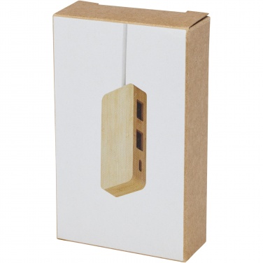 Logotrade promotional giveaway image of: Tapas bamboo USB hub