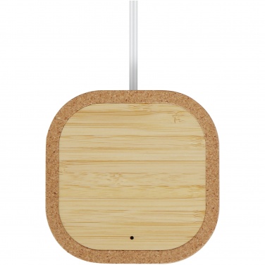 Logo trade corporate gifts image of: Cerris 15W cork wireless charging pad