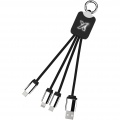 SCX.design C15 quatro light-up cable, Solid black / White